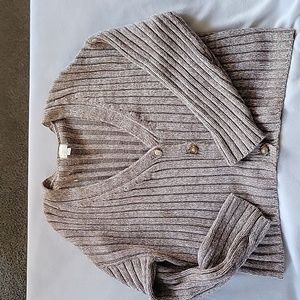 New, A New Day. Brown and White sweater cardigan. Large
